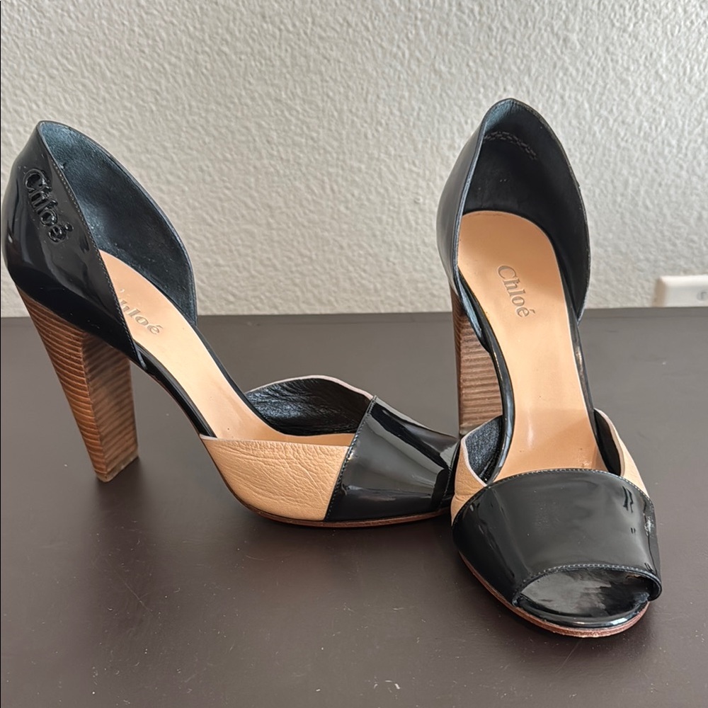 Chloé Black and Tan Women's Heels
